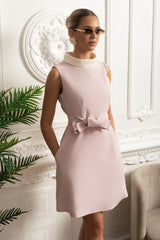 Vestido Curto Elegante Estilo Princesa – Colarinho Branco