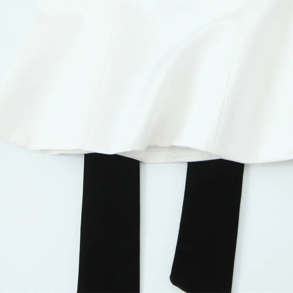 Blusa Sem Alças com Laço - Top Cropped Branco Estilo Chic