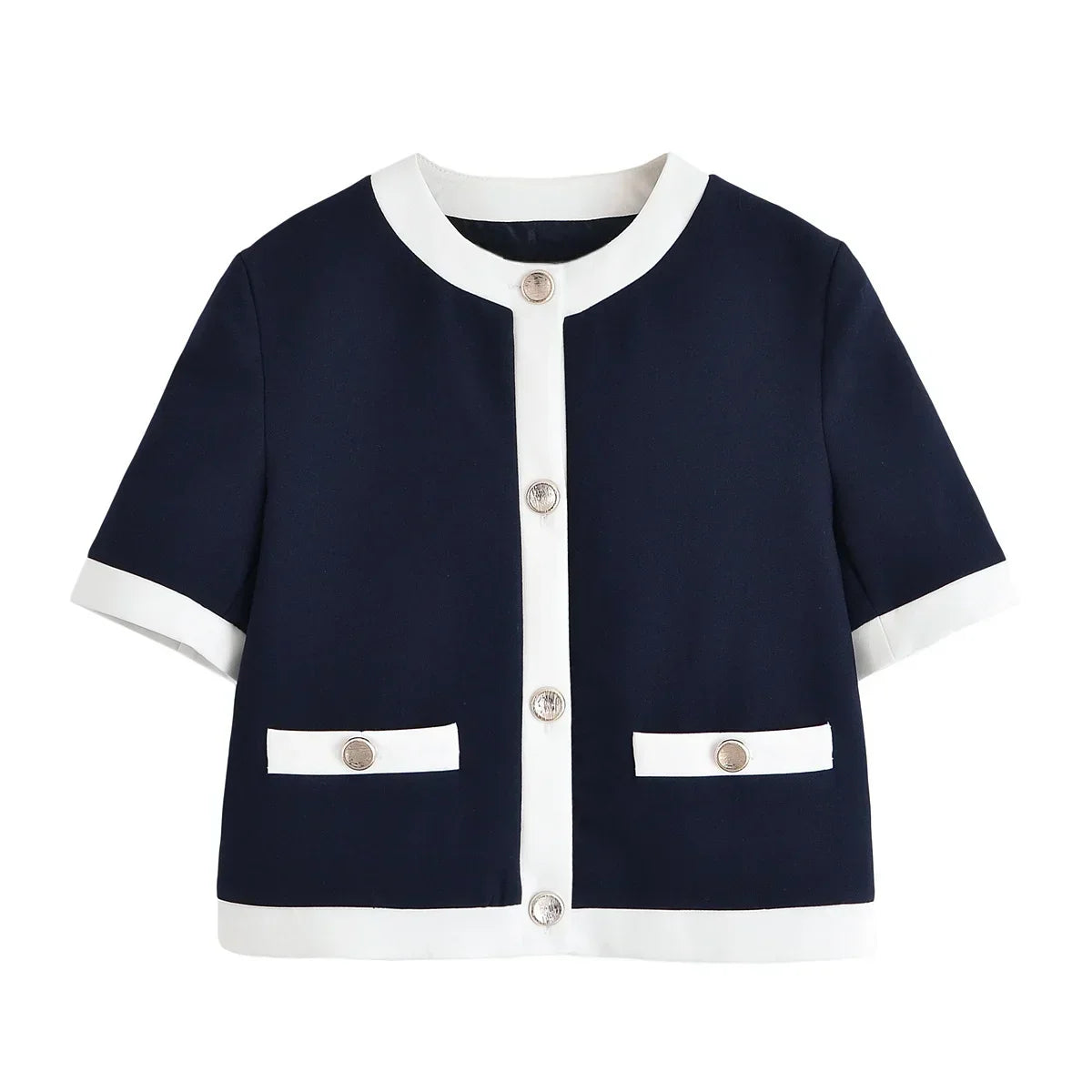 Conjunto Feminino Versátil – Blusa Básica com Recortes e Calça Reta Cintura Alta