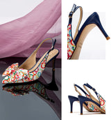 Sandálias CHCH – Salto Alto 7cm, Bico Fino com Laço