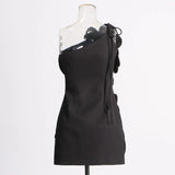 Vestido de Flores 3D – Sem Mangas, Elegância e Sofisticação