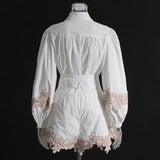 Conjunto bordado com cinto - Novidade