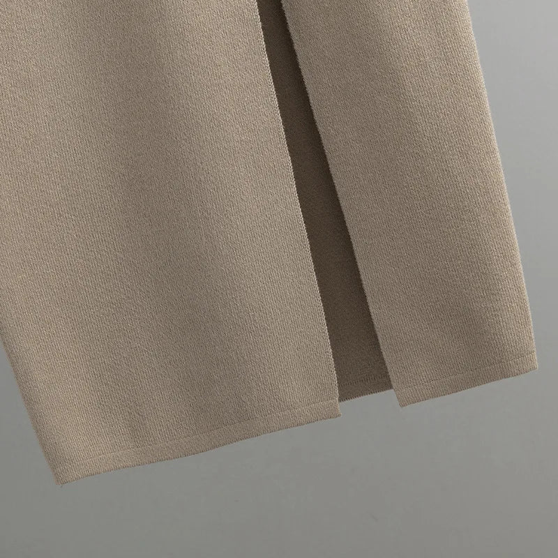 Vestido Suéter Feminino Inverno – Midi Justo em Tricô Grosso