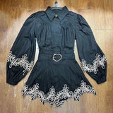 Conjunto bordado com cinto - Novidade