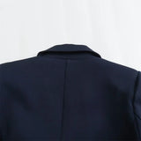 Conjunto Elegante – Blazer Curto com Botões Decorativos e Calça Pantalona