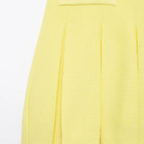 Mini Vestido Modal Plissado de Malha com Gola Redonda