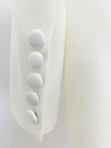 Blazer Longo com Botões Duplos e Aplique de Pedrarias – Bordado à Mão