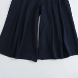 Conjunto Elegante – Blazer Curto com Botões Decorativos e Calça Pantalona