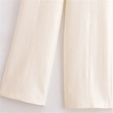 Conjunto Feminino Elegância Clássica – Blazer Transpassado com Botões Duplos e Calça de Cintura Alta