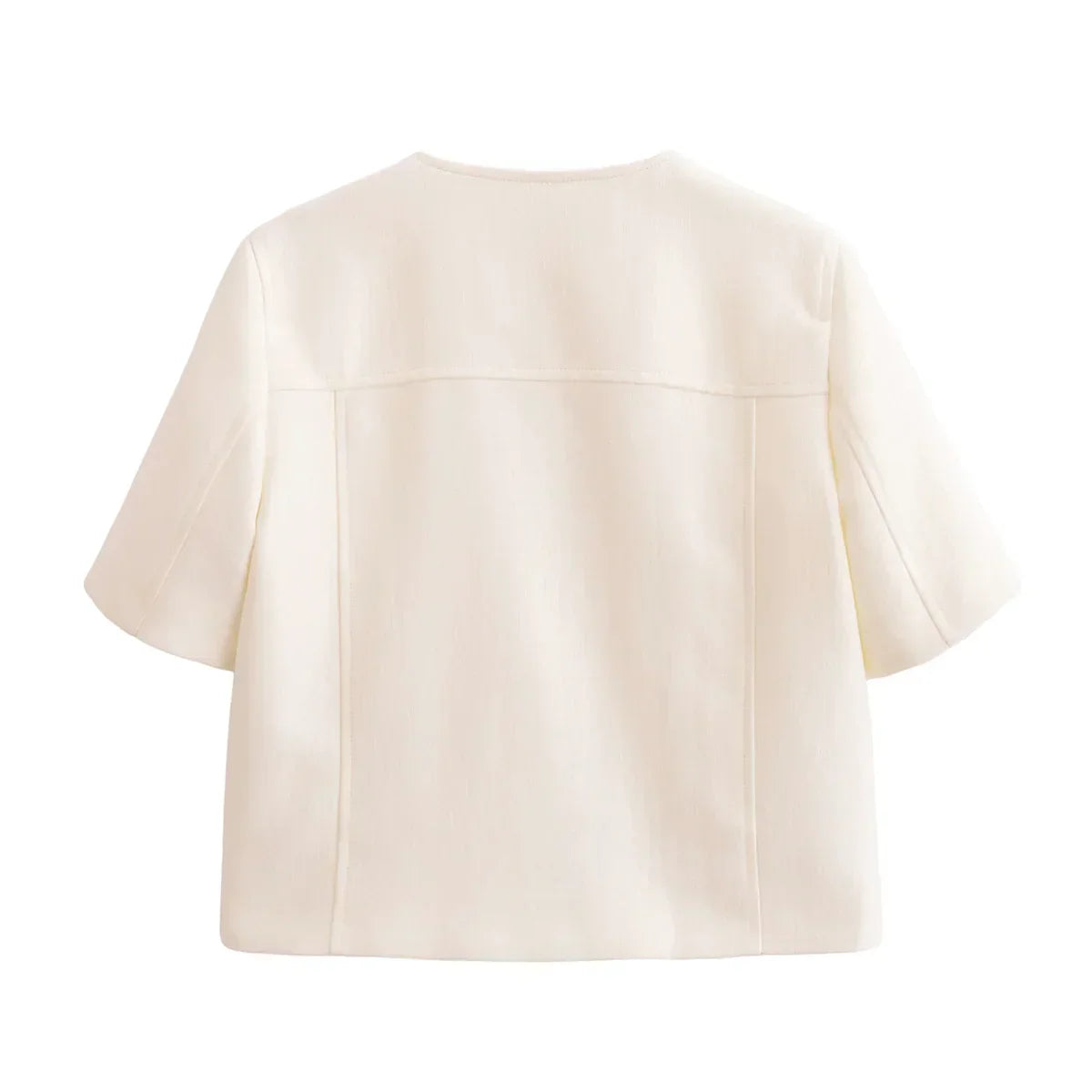 Conjunto Feminino Elegância Clássica – Blazer Transpassado com Botões Duplos e Calça de Cintura Alta