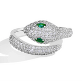 Anel Cobra – Cravejado com Zircônias e Prata S925