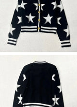 Cardigan Tricot com Botões Dourados – Estilo Sofisticado