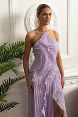 Vestido Sexy Assimétrico e Decote nas Costas