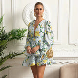 Vestido – Vintage, Decote V, Manga Lanterna, Saia Plissada