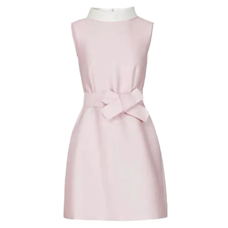 Vestido Curto Elegante Estilo Princesa – Colarinho Branco