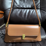 Bolsa de Ombro – Couro Ecológico, Estilo Luxo, Pequena e Elegante, Modelo Underarm/Clutch