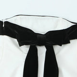 Blusa Sem Alças com Laço - Top Cropped Branco Estilo Chic