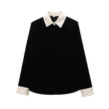 Conjunto em Veludo com Camisa de Manga Longa e Calça – Design Elegante com Detalhes Laterais