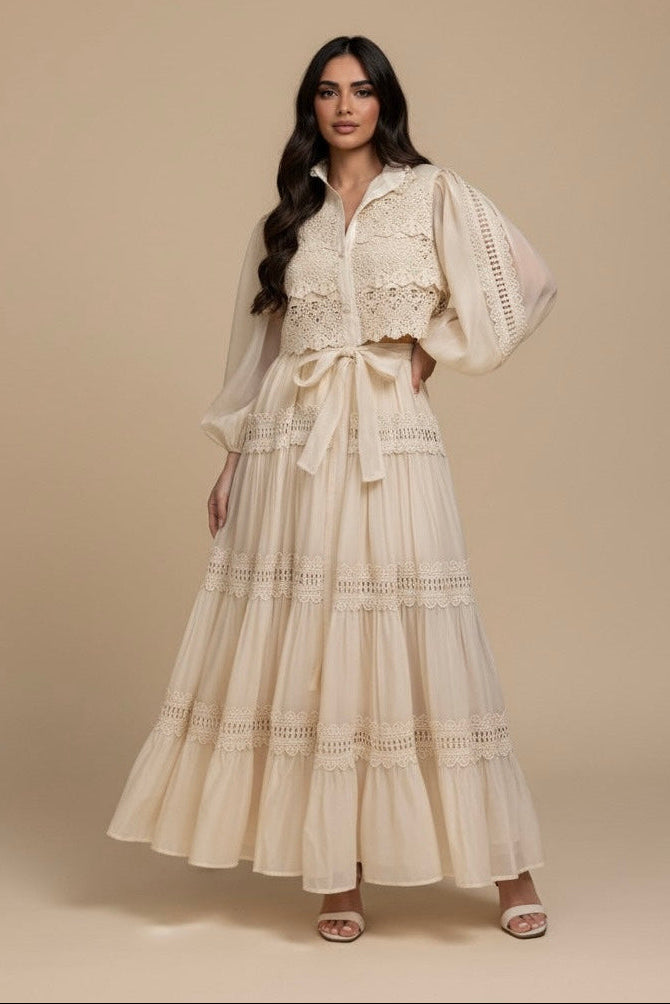 Vestido Lumière – Edição Exclusiva com Renda Bordada