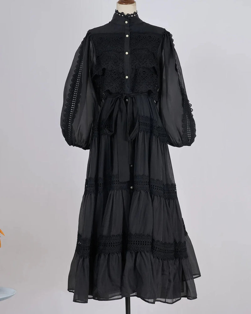 Vestido Lumière – Edição Exclusiva com Renda Bordada