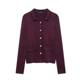 Conjunto Feminino Minimalista em Tricô – Jaqueta + Saia | Look Elegante