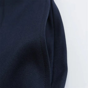 Conjunto Elegante – Blazer Curto com Botões Decorativos e Calça Pantalona