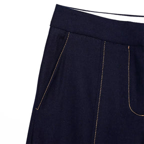 Conjunto Feminino – Blazer Curto com Botões Decorativos e Calça Reta Casual |