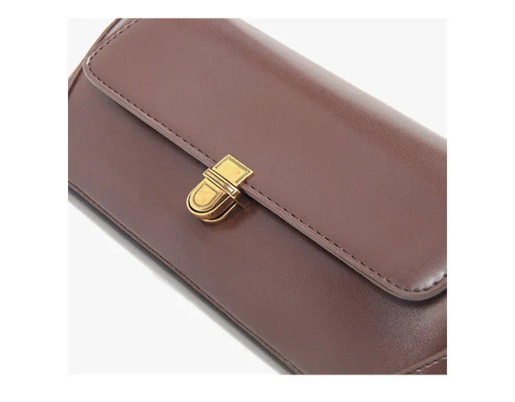 Bolsa de Ombro – Couro Ecológico, Estilo Luxo, Pequena e Elegante, Modelo Underarm/Clutch