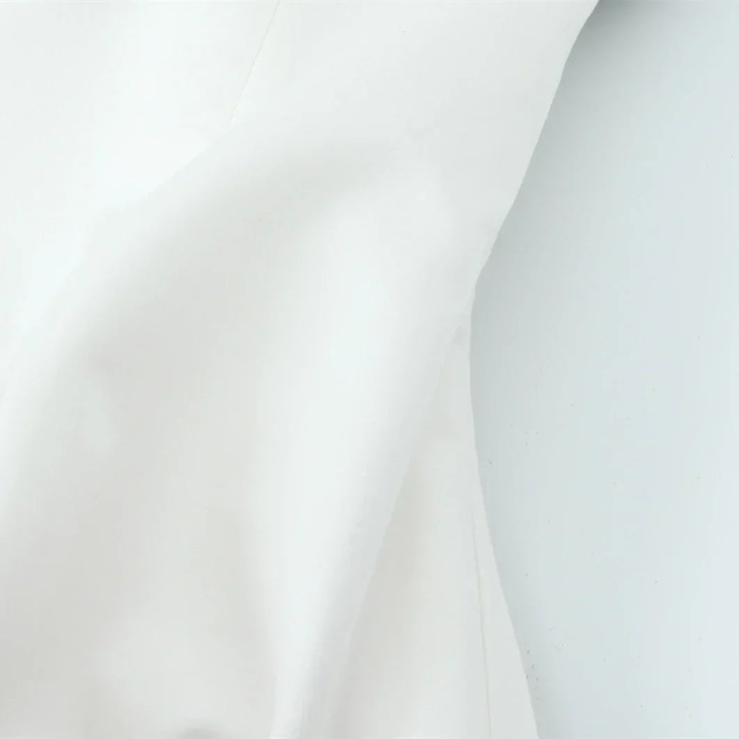 Blusa Sem Alças com Laço - Top Cropped Branco Estilo Chic