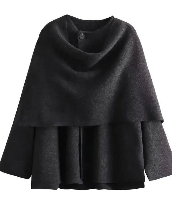 Casaco com Gola Assimétrica – Inverno com Estilo e Conforto