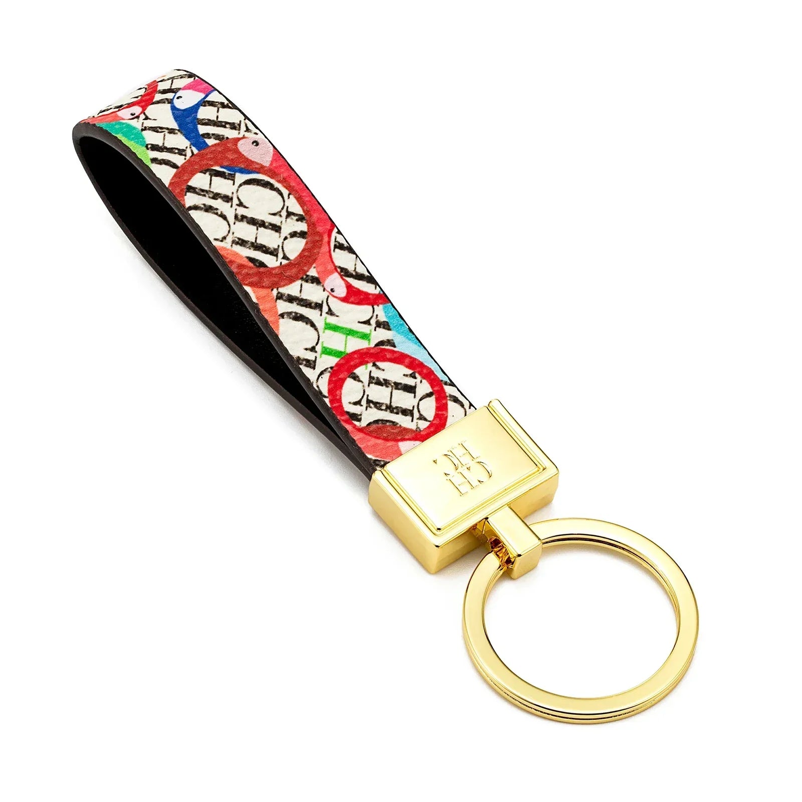 Chaveiro CHCH – Couro, Design Exclusivo com Estampa, Estilo Minimalista e Sofisticado, Presente Elegante