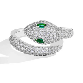 Anel Cobra – Cravejado com Zircônias e Prata S925