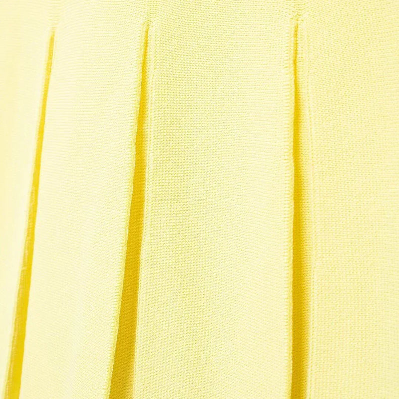 Mini Vestido Modal Plissado de Malha com Gola Redonda