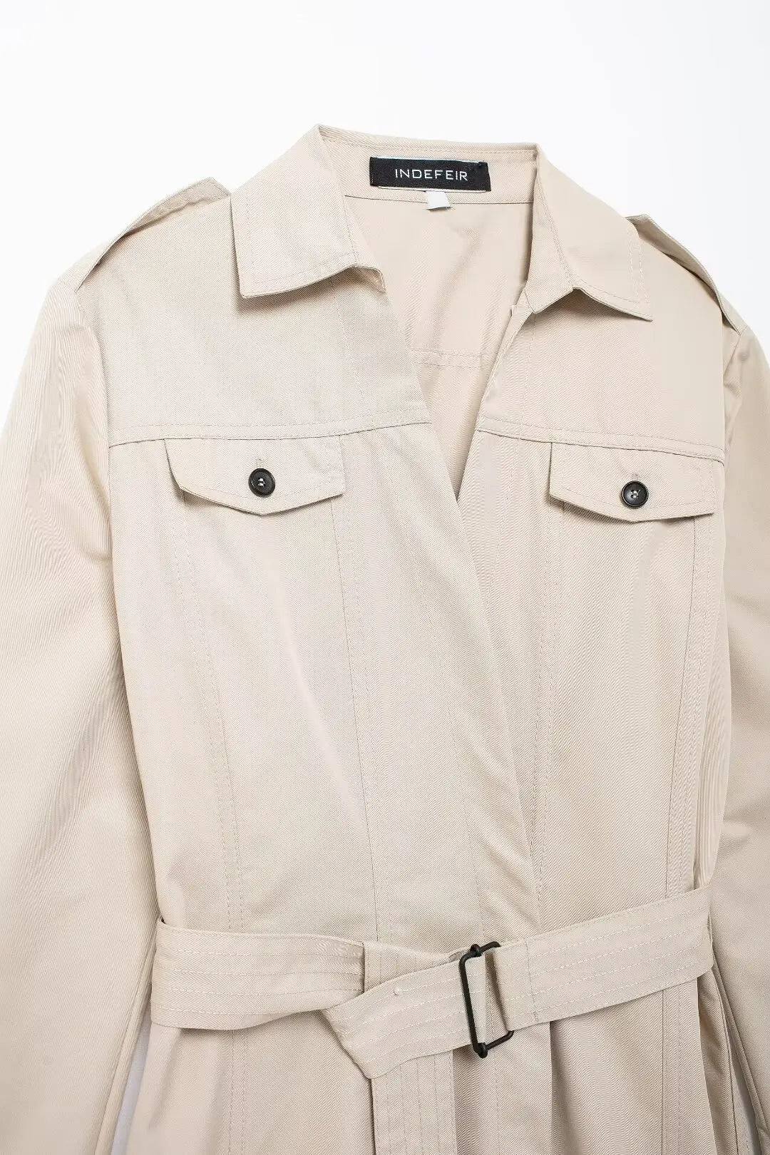 Vestido Chemise Feminino Estilo  – Manga Longa, Gola Slim