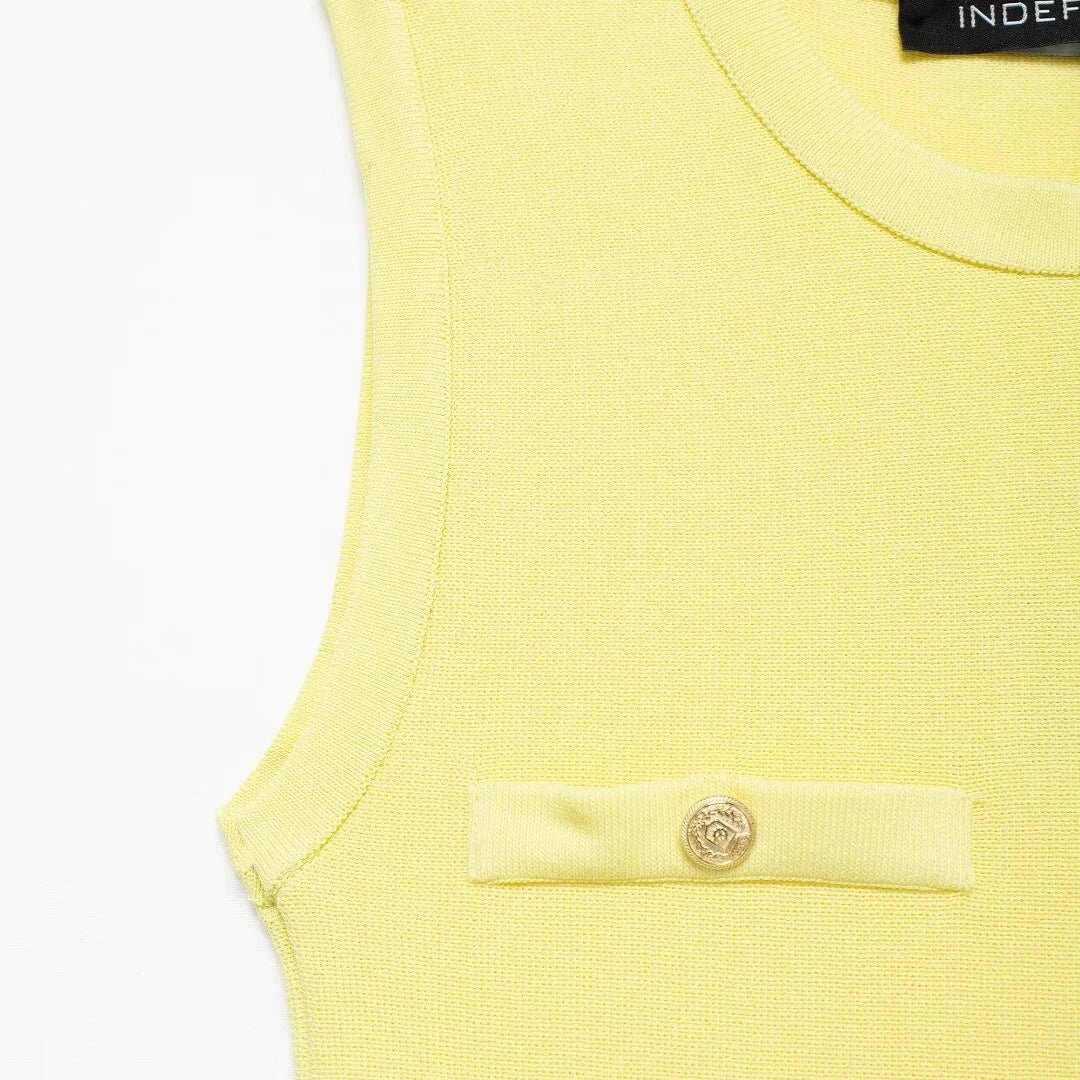 Mini Vestido Modal Plissado de Malha com Gola Redonda