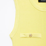 Mini Vestido Modal Plissado de Malha com Gola Redonda