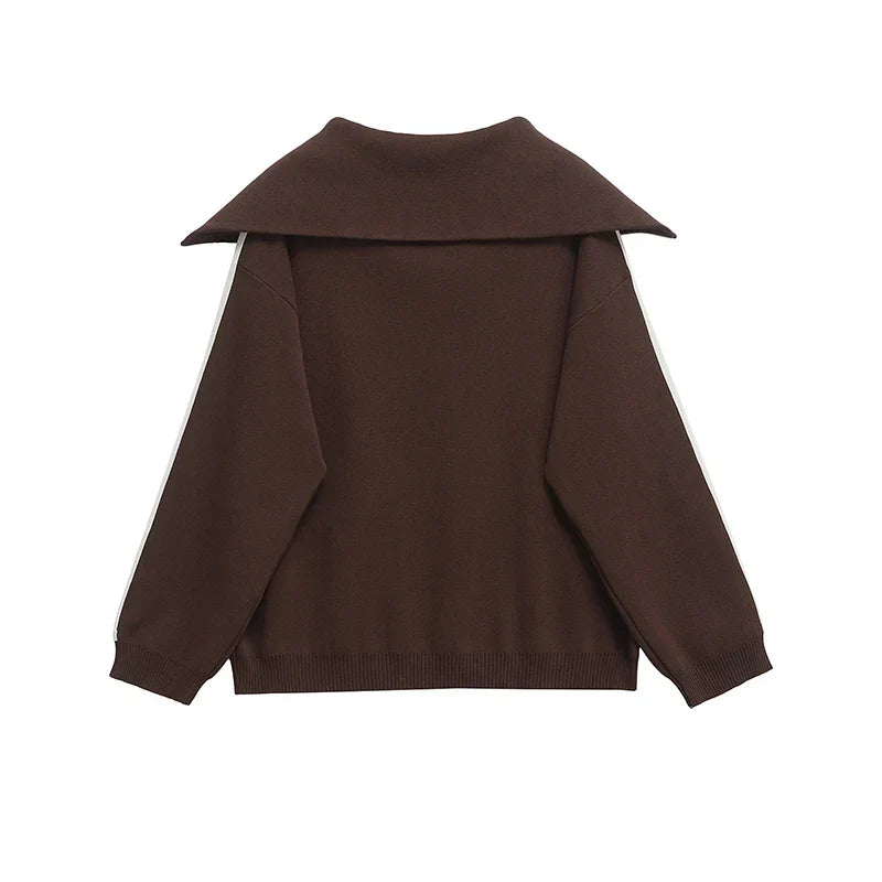 Conjunto Moletom Pulôver e Calça Cintura Alta com Elastano, Estilo Vintage