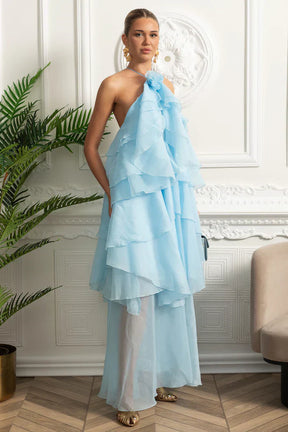 Vestido com Camadas Estilo Moderno