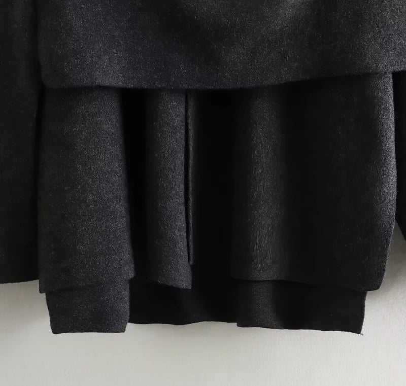 Casaco com Gola Assimétrica – Inverno com Estilo e Conforto