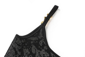 Vestido com Designer Sofisticado - Detalhe dourado na alça