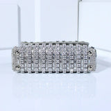 Bolsa Glamour Prateada com Brilho de Strass