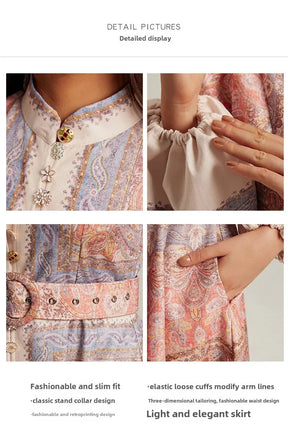 Vestido elegante estampa boho - Novidade