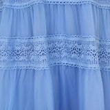 Vestido Longo com Bordado em Renda – Elegância Modesta