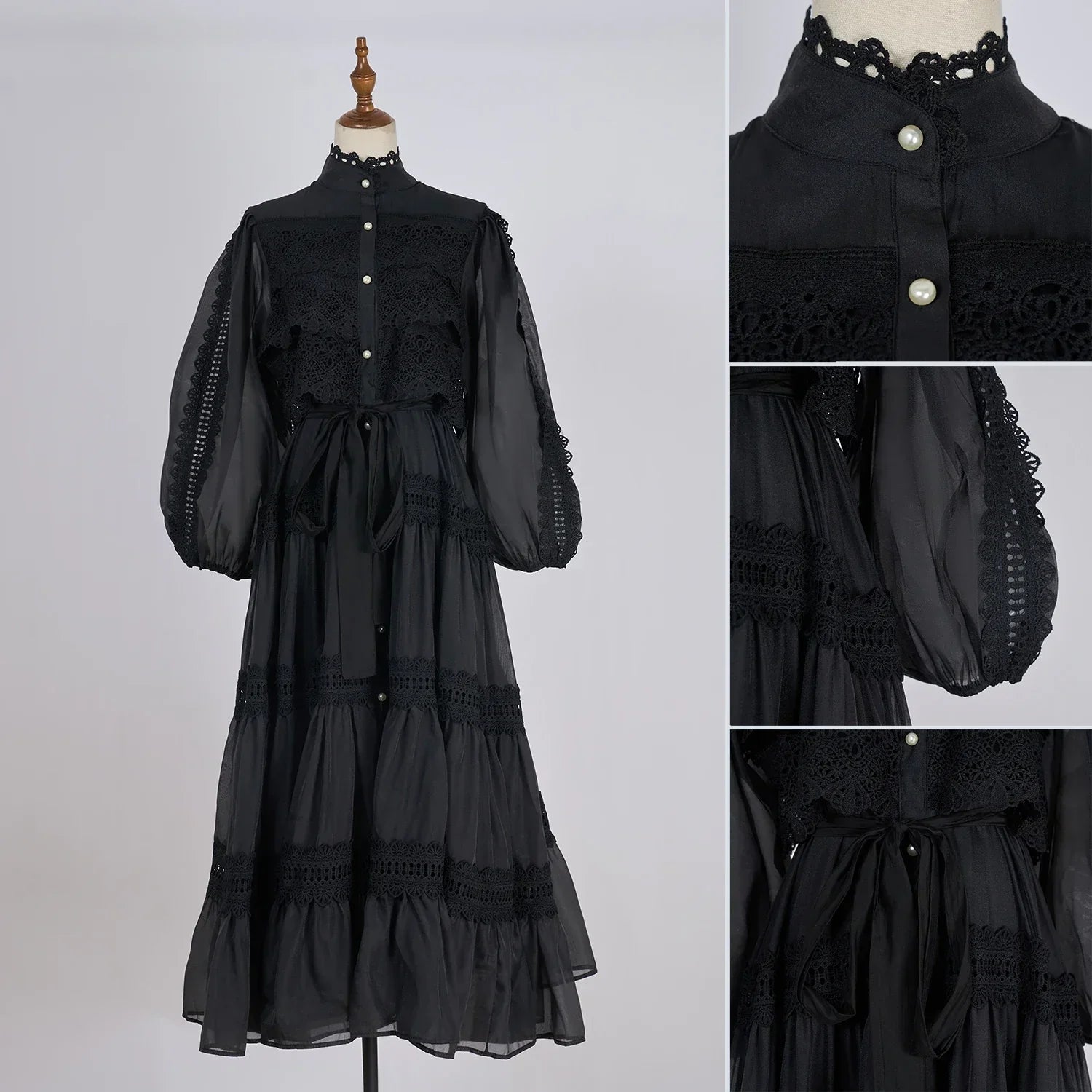 Vestido Lumière – Edição Exclusiva com Renda Bordada