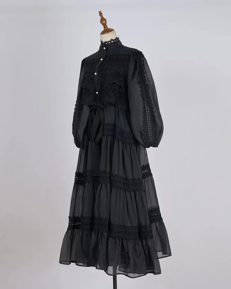 Vestido Lumière – Edição Exclusiva com Renda Bordada