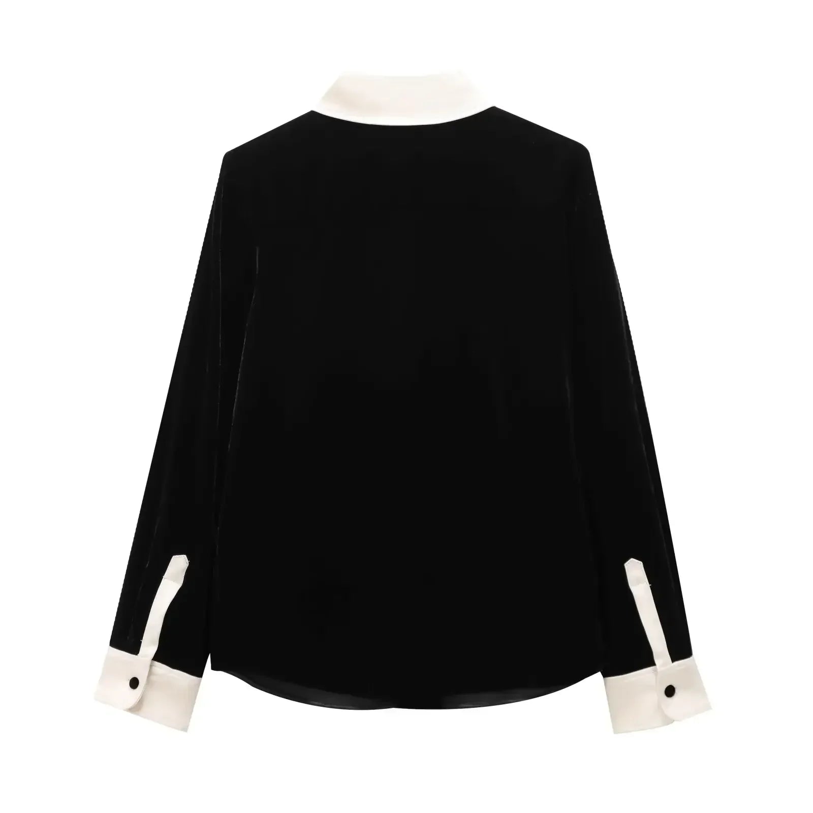 Conjunto em Veludo com Camisa de Manga Longa e Calça – Design Elegante com Detalhes Laterais