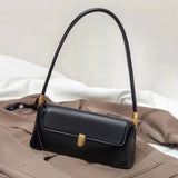 Bolsa de Ombro – Couro Ecológico, Estilo Luxo, Pequena e Elegante, Modelo Underarm/Clutch