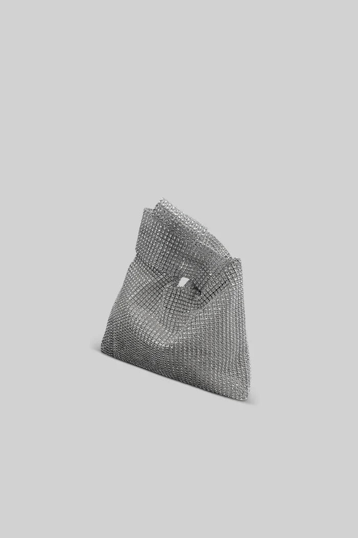 Bolsa de Mão Strass - Ouro/Prata